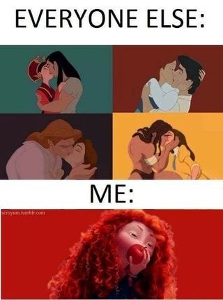 an image of disney characters with the words, everyone else me and princess mera