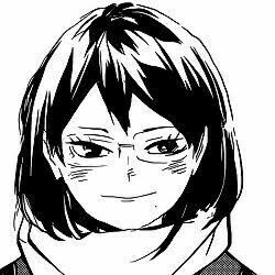 a black and white drawing of a person wearing glasses with a scarf around their neck