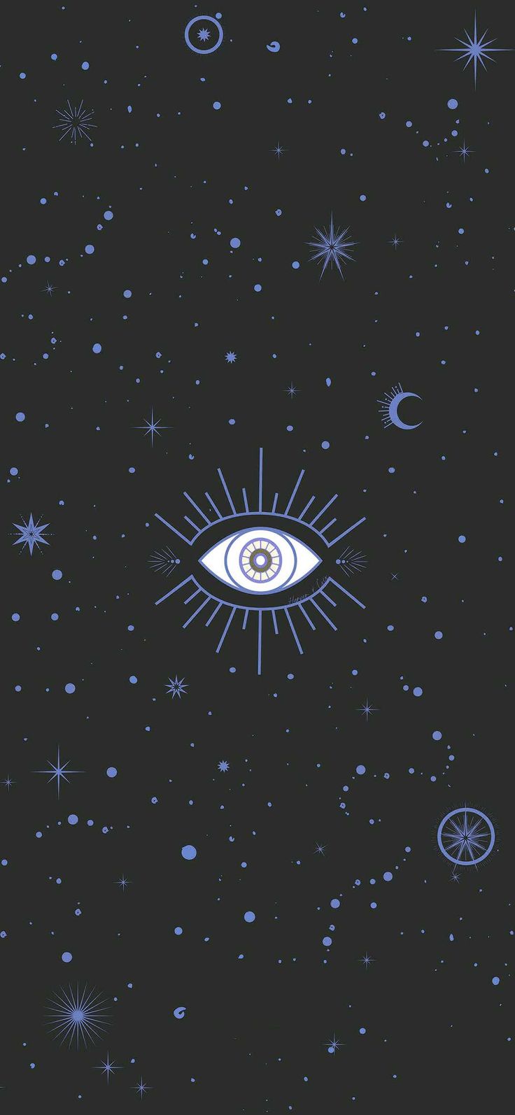 an all seeing eye in the sky surrounded by stars