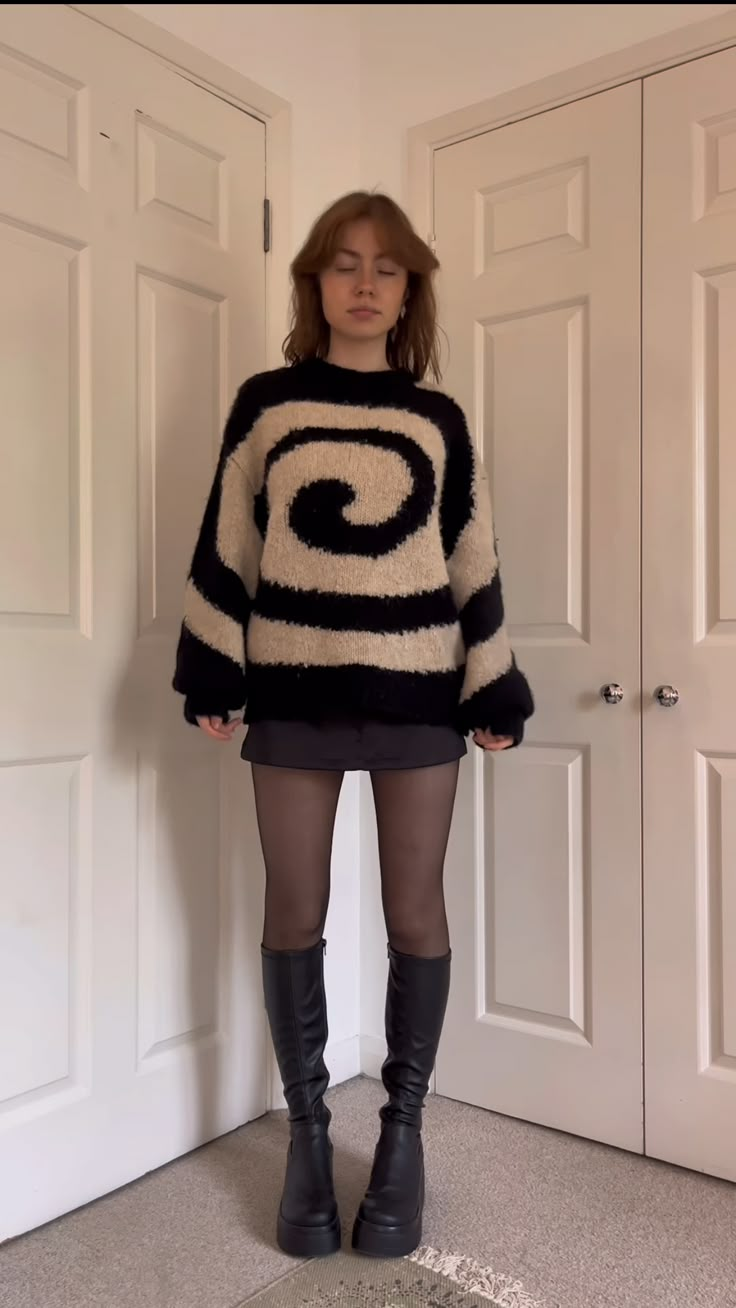 Swirl Sweater, Cold Outfits, Swaggy Outfits, Alternative Outfits, Really Cute Outfits, Outfit Inspo Fall, Outfits Casuales, Outfits Aesthetic, Look Cool