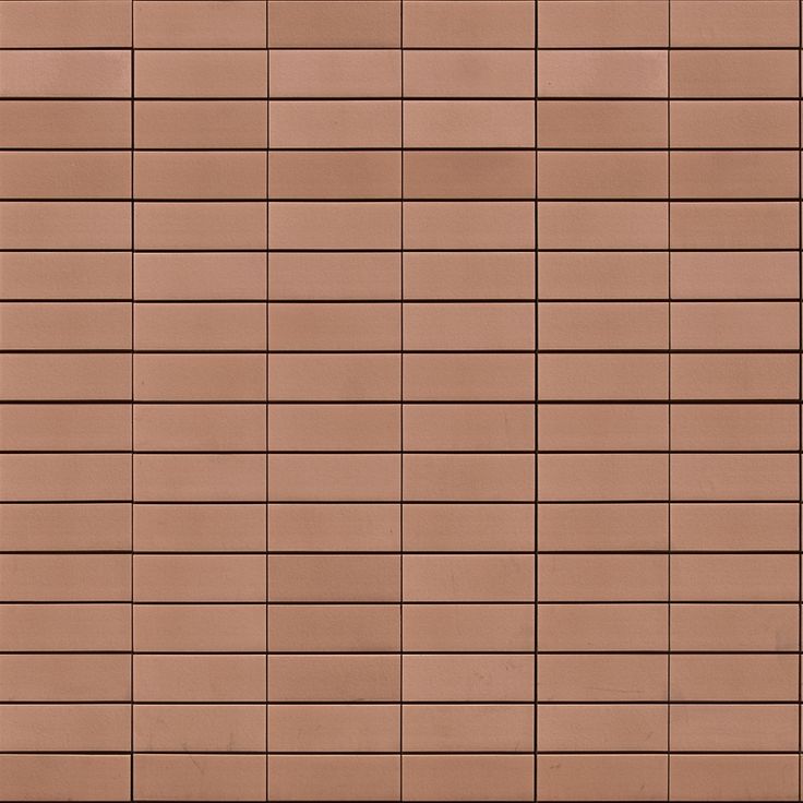 a brown brick wall with small squares on the bottom and one square at the top