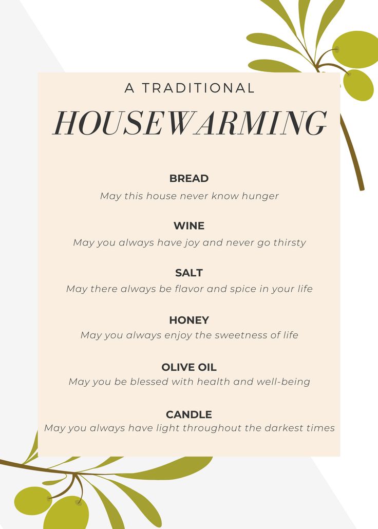 a card with the words housewarming on it