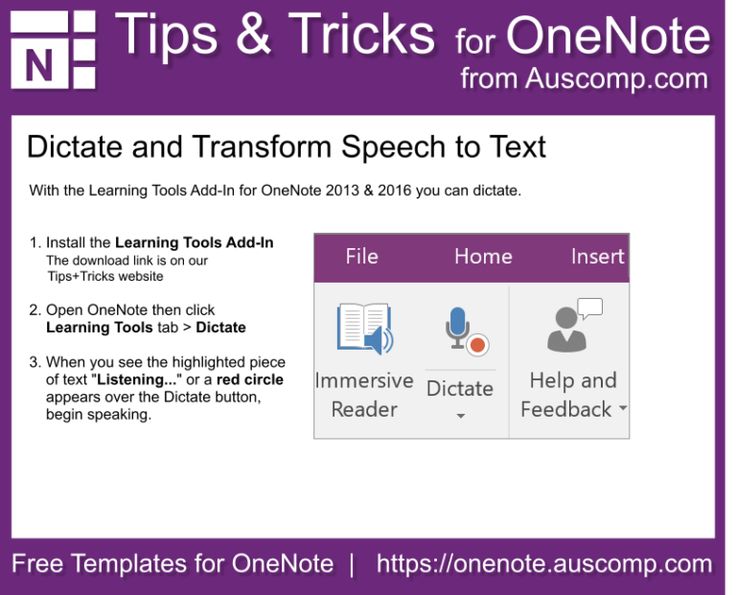 a screen shot of a web page with the words, tips and tricks for one note