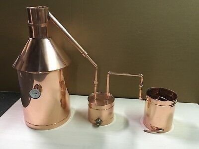 three copper colored metal pots and beaks sitting on a table