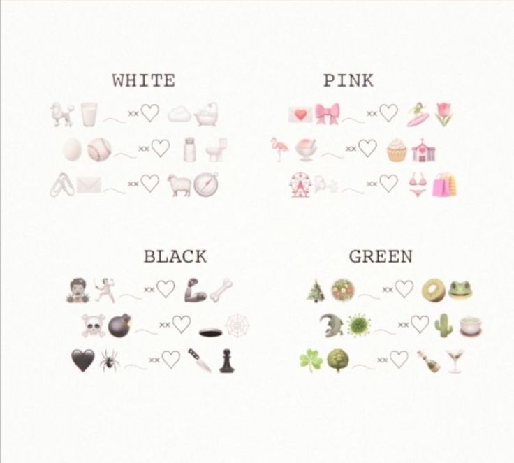 the words are written in different languages with pictures and symbols on them, including pink, black, green