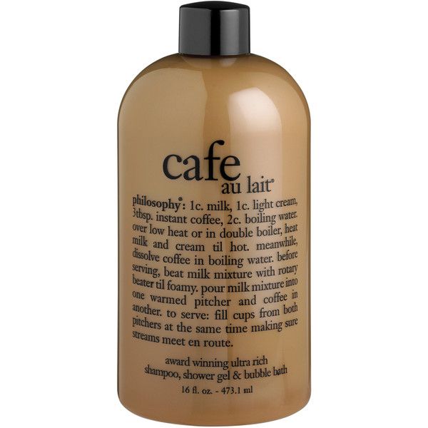 philosophy | café au lait | high foaming shampoo, shower gel & bubble... ❤ liked on Polyvore featuring beauty products, bath & body products, body cleansers, philosophy, fillers, beauty, makeup, accessories and bubble bath Philosophy Products, Chocolate Girls, Shower Skin Care, Bath And Body Care, Birthday Wishlist, Bubble Bath, Body Products, Bath Body, Smell Good