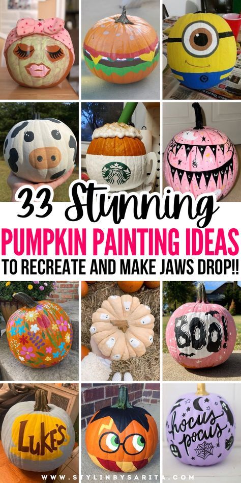 pumpkin painting ideas to recycle and make jawss drop