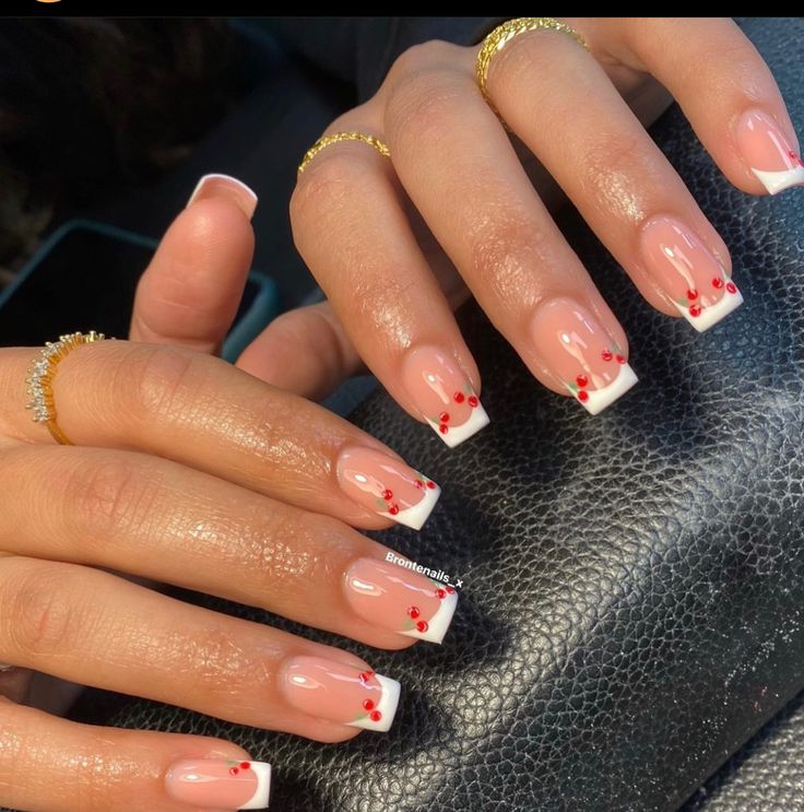 Gel Nails Cherry, Nails Inspiration Simple, Sqaure Nails, Nails Cherry, Art Hacks, Cherry Nails, Gel Nails Diy, Simple Gel Nails, Girly Acrylic Nails