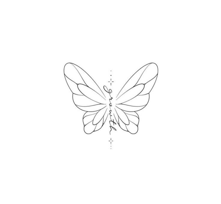 a line drawing of a butterfly on a white background