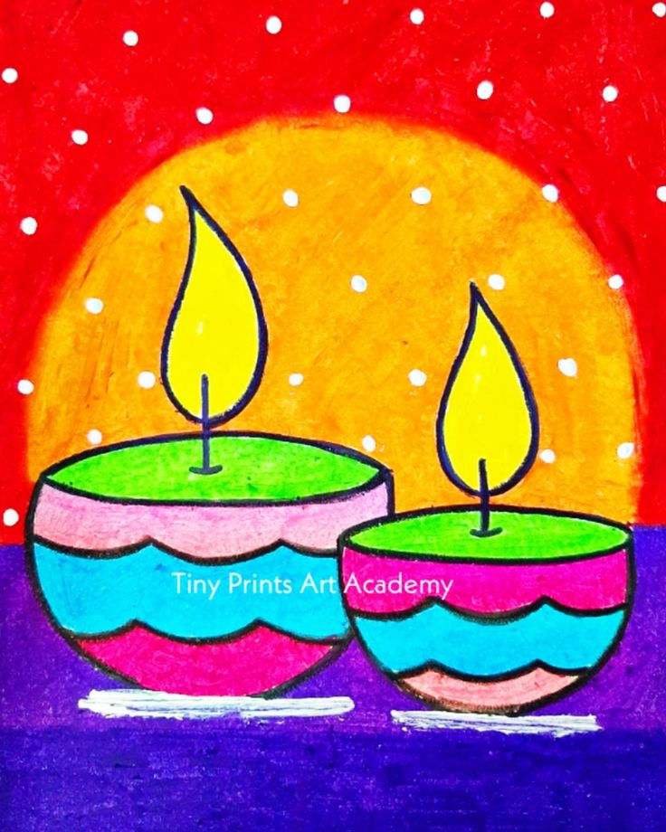 Diwali Diya Drawing Ideas For Kids, Easy Diwa Very Easy Rangoli Designs For Kids, Diwali Art For Kids, Easy Rangoli For Kids, Diwali Drawing Painting Ideas, Diwali Diya Drawing, Drawing Ideas For Kids Easy, Diya Drawing, Diwali Festival Drawing, Diwali For Kids