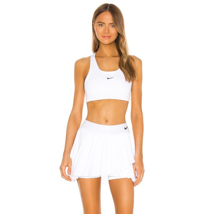 Nike Medium Pad Sports Bra In White & Black Self & Lining 1: 82% Recycled Poly, 18% Spandex Contrast: 49% Recycled Poly, 26% Nylon, 25% Rubber Lining 2: 80% Poly, 20% Spandex Padding 1: 100% Polyurethane Padding 2: 100% Poly Elasticized Hem Padded Bodice Screen Print Logo Detail At Front Imported This Item Is Not Available For International Export Revolve Style No. Nikr-Wi37 Manufacturer Style No. Bv3636-100 Centered Around Humanity And Athletic Innovations, Nike Believes That If You Have A Body Spring Must Haves, Athletic Wear Fashion, Wfh Outfits, Summer Fashion 2022, 2022 Outfits, Estilo Fitness, Fashion Drawing Tutorial, Long Skirt Outfits, Rebecca James