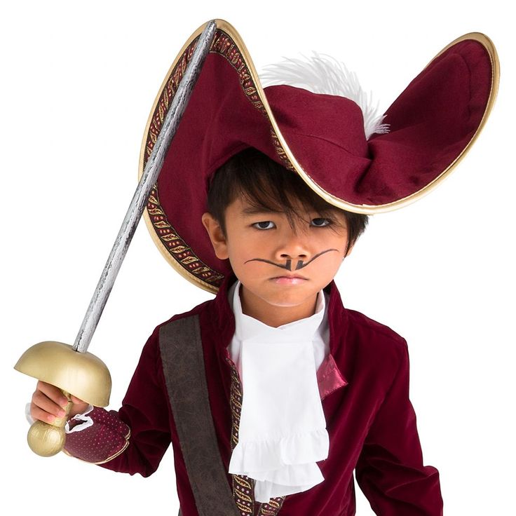 A pirate's life is a wonderful life when posing in our Captain Hook Hat. Trimmed in golden fabric, brocade trim and topped with a signature plume, this regal chapeau reflects Hook's elegant style. Captain Hook Costume, Golden Fabric, Peter Pan Disney, Hat For Kids, Magic Bands, Pirate Life, Walt Disney Animation, Costume Collection, Disney Costumes