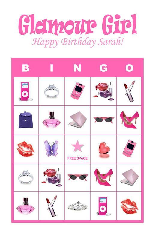 a birthday card for a girl with pink accessories