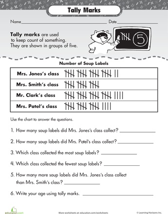 the worksheet for daily math marks