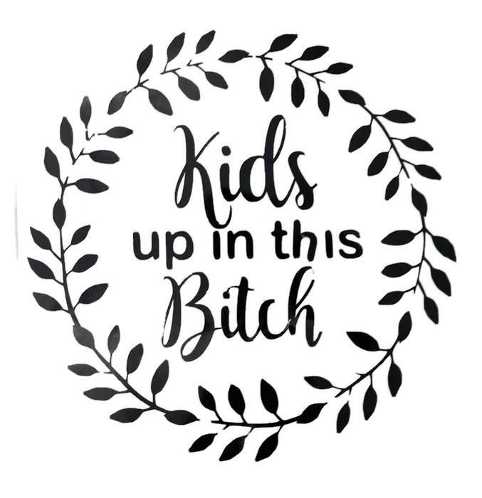 Kids Up In This Bitch Decal Biker Svg Vinyl Decals, Car Window Decal Ideas, Mom Decals Cars, Svg Vinyl Designs, Car Decals Vinyl Girly, Popular Car Decals, Vynil Stickers Ideas, Car Decal Ideas For Women, Svg Car Decals