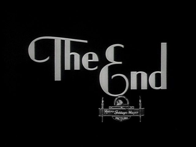 the end title screen from an old movie