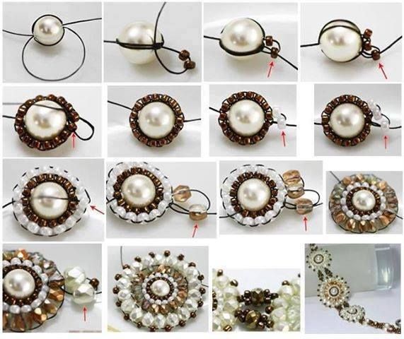 many different pictures of pearls and beads