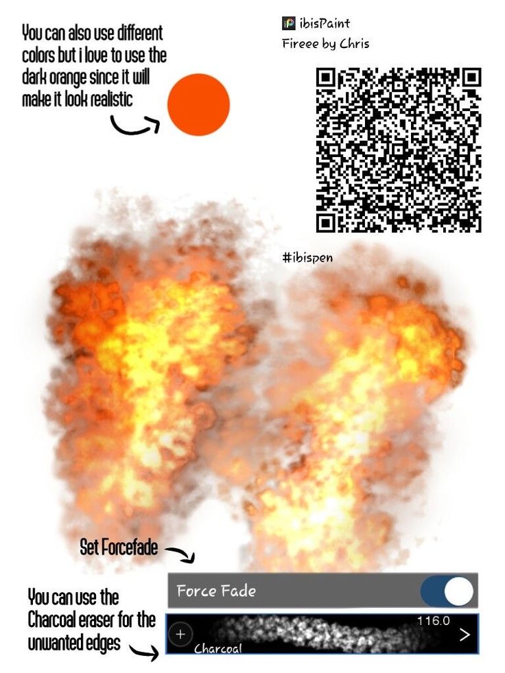 an image of some sort of fire with qr code