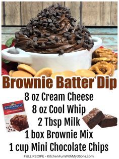 brownie batter dip recipe with chocolate chips