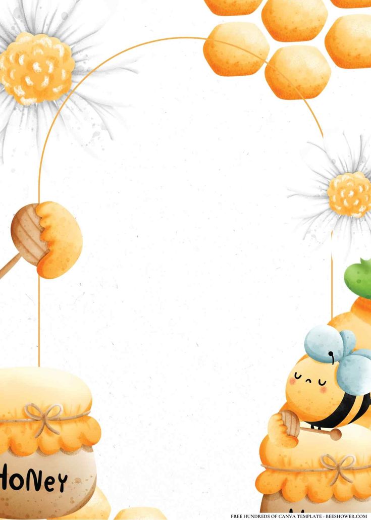 two bees are sitting on top of some honeycombs and one is holding a honey