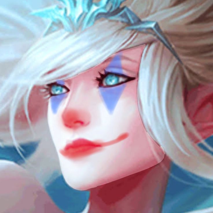 a close up of a woman with blue eyes and white hair wearing an ice queen costume