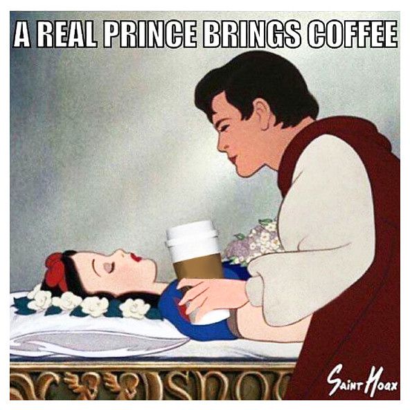 an animated image of a man holding a woman's head while she is drinking coffee