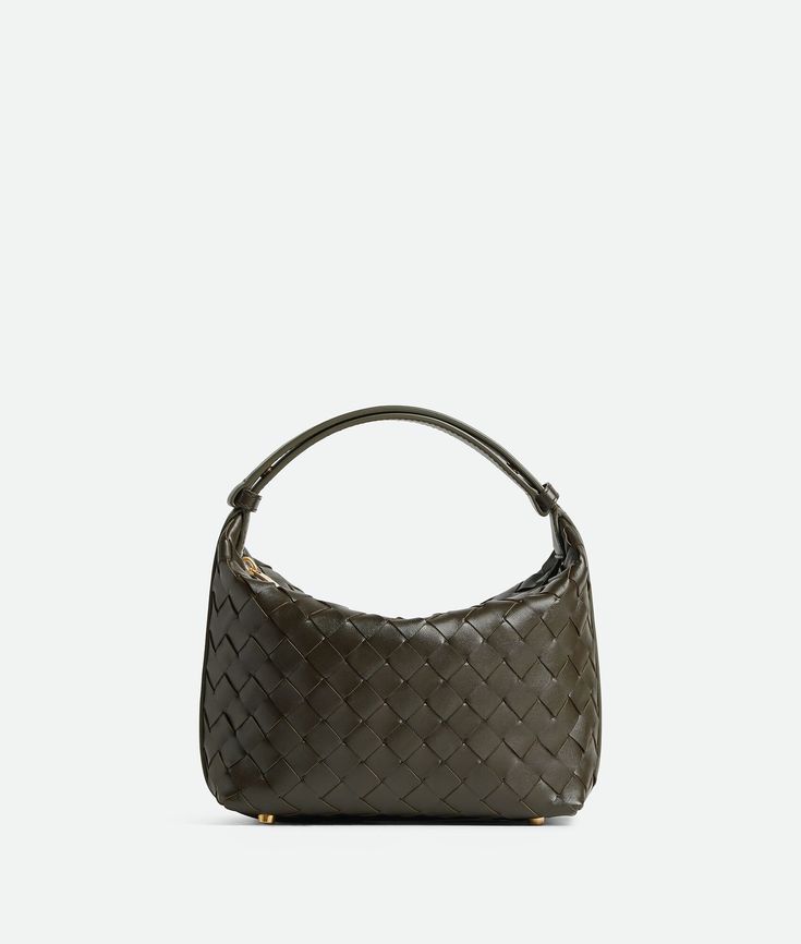 Bottega Veneta® Women's Mini Wallace in Kaki. Shop online now. Bottega Veneta Wallace, Bottega Wallace, Bottega Bag, Crafted Bag, Bottega Veneta Intrecciato, Leather Denim, Bottega Veneta Shoulder Bag, Eyewear Womens, Mini Crossbody