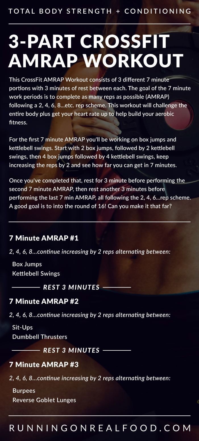 an ad for the 3 - part crossfit armap workout, with instructions