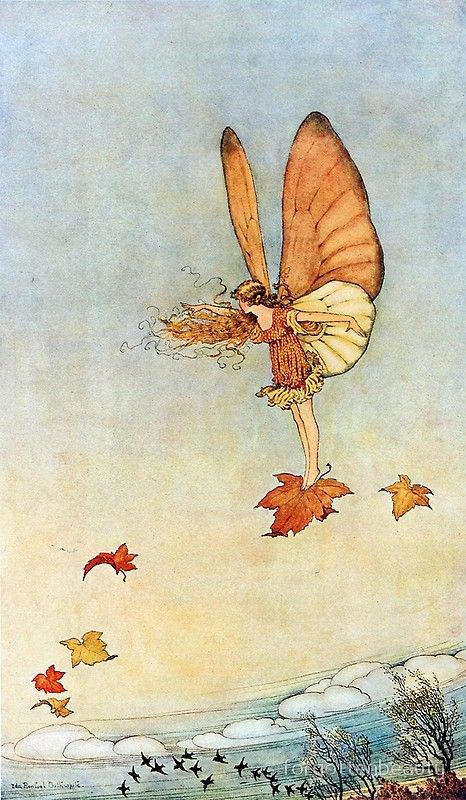 an illustration of a fairy flying through the air