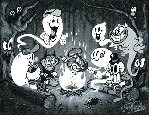 Rubber hose style ghost Rubber Hose Art, Shawn Dickinson, Rubber Hose Cartoon, 30s Cartoon, 1930s Cartoons, Old School Cartoons, Ghost Cartoon, Original Paintings For Sale, Vintage Cartoons