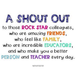 a quote with the words'a shot out to those rock star colleagues, who are amazing