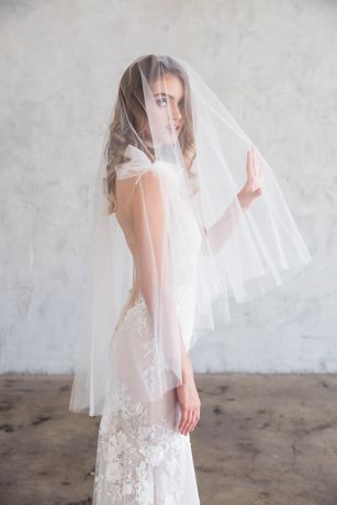 a woman in a wedding dress wearing a veil