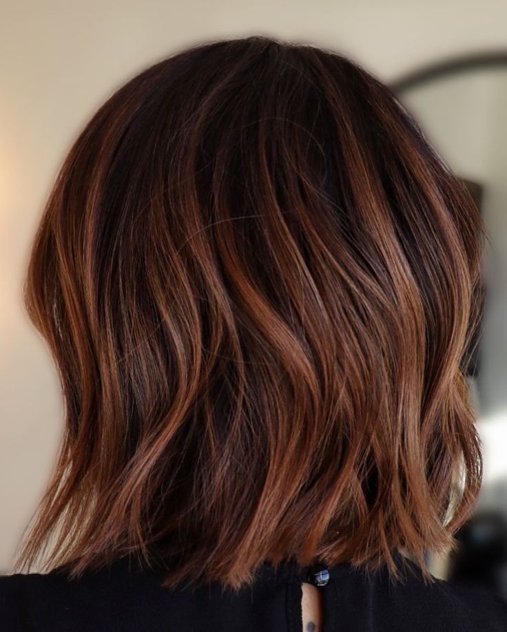 Hairstyles For Short Hair Brunette, Short Hair Brunette Balayage, Copper Balayage Hair, Balayage Brunette Short, Copper Balayage Brunette, Balayage Hair Ideas, Balayage Hair Copper, Copper Brown Hair, Copper Hair Dark