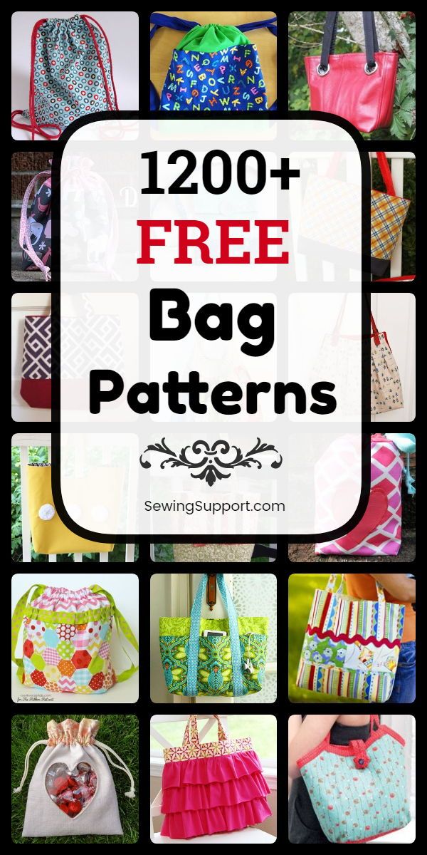 the free bag patterns are available for purchase