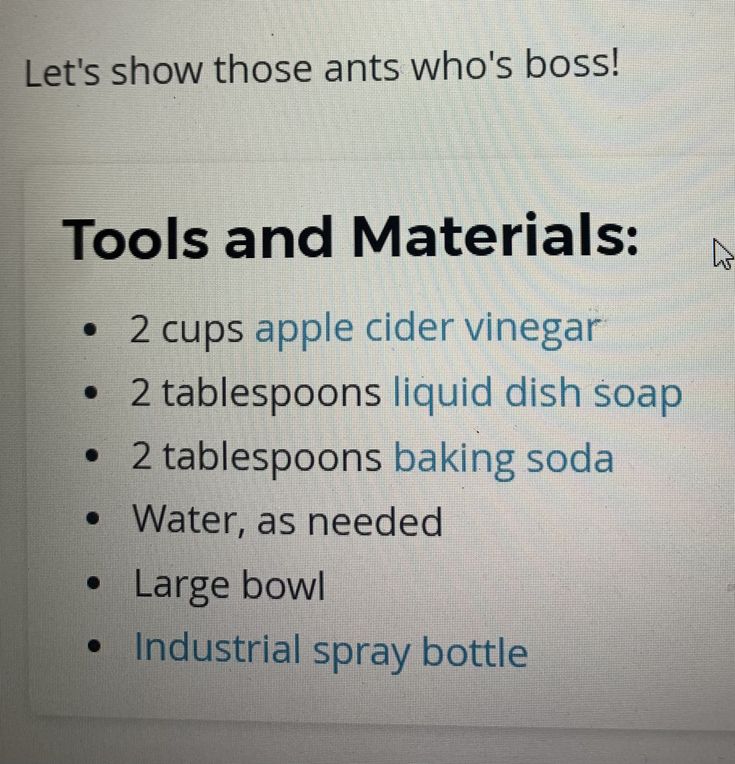 the instructions on how to use baking sodas and water bottles for soap or lotion