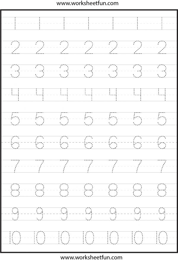 worksheet with numbers for children to print