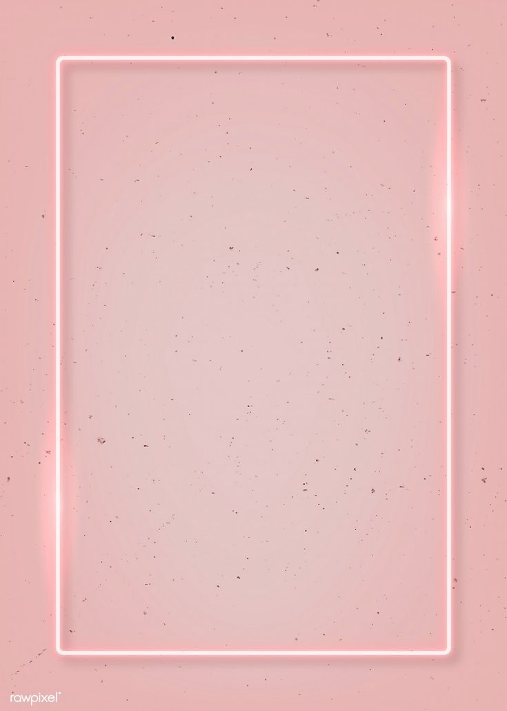 a square neon frame on a pink background with speckles in the center and an empty space at the bottom