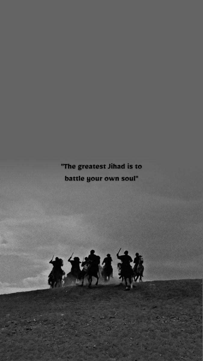 black and white photograph of four people on horses with the caption'the reason behind is to battle your own soul '