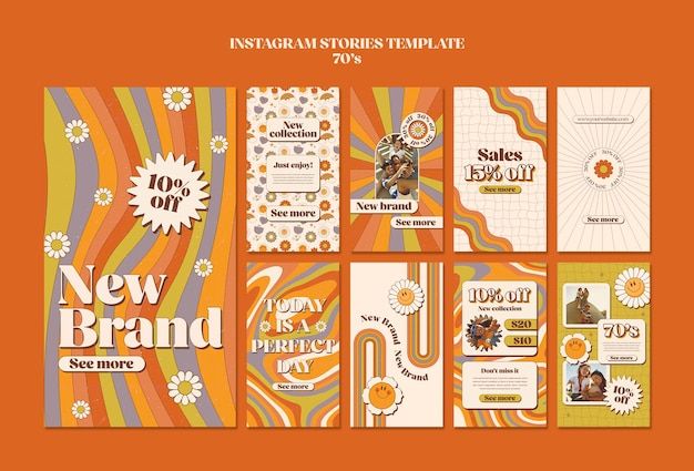 an orange and white brochure with sunflowers on the front, two different designs