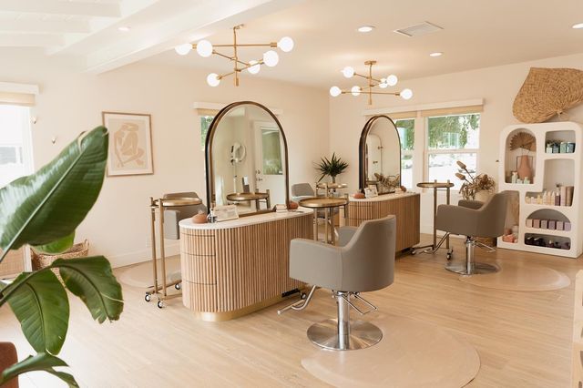 the salon is clean and ready for customers to use