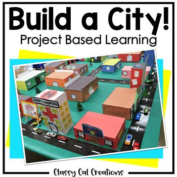 a book cover for build a city project based learning