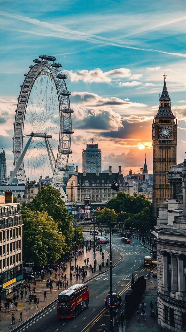 the big ben clock tower towering over the city of london