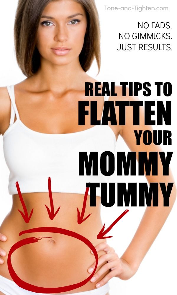 a woman's stomach with the words real tips to flatten your mommy tummy