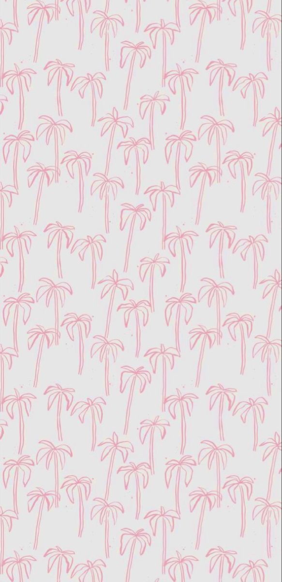 pink palm trees on a white background