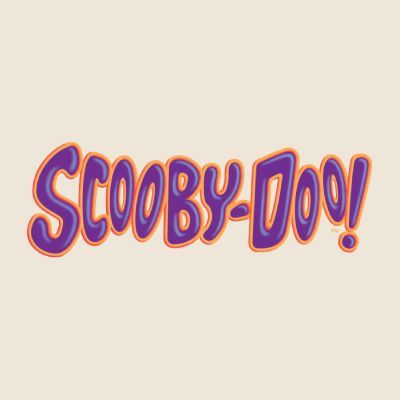 the word scooby - do in purple and orange