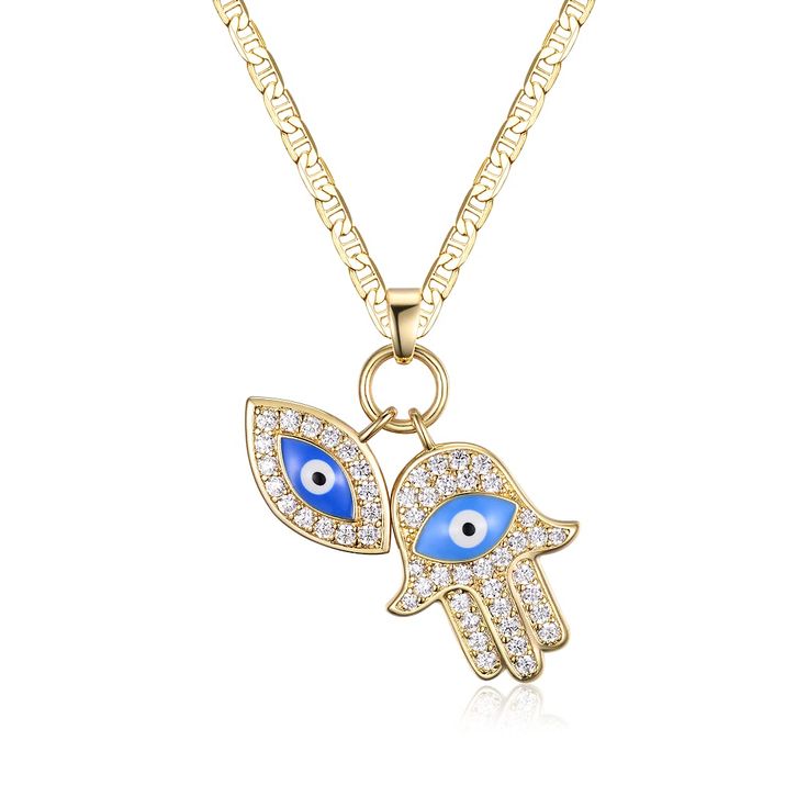 PRICES MAY VARY. Look like a Celebrity with our gold plated crystal Hamsa and Evil Eye necklace which is the perfect accessory to wear everyday for any occasion. Get complimented from everyone wearing this high polish gold plated crystal pendant. ✦GIFT IT!✦ This Gold Necklace is the perfect gift for Christmas, Valentines Day, Mother Day, Birth Day, Anniversary or any other occasion that will let your special someone be very Happy and feel important. Dress up your neck in this beautiful crystal H Gold Cubic Zirconia Jewelry With Evil Eye, Gold Cubic Zirconia Jewelry With Evil Eye Detail, Personalized Gold Crystal Necklace Spiritual Style, Personalized Gold Crystal Necklaces For Spiritual Use, Evil Eye Hamsa, Birth Day, Hamsa Pendant, Hamsa Necklace, Jewelry Accessories Ideas