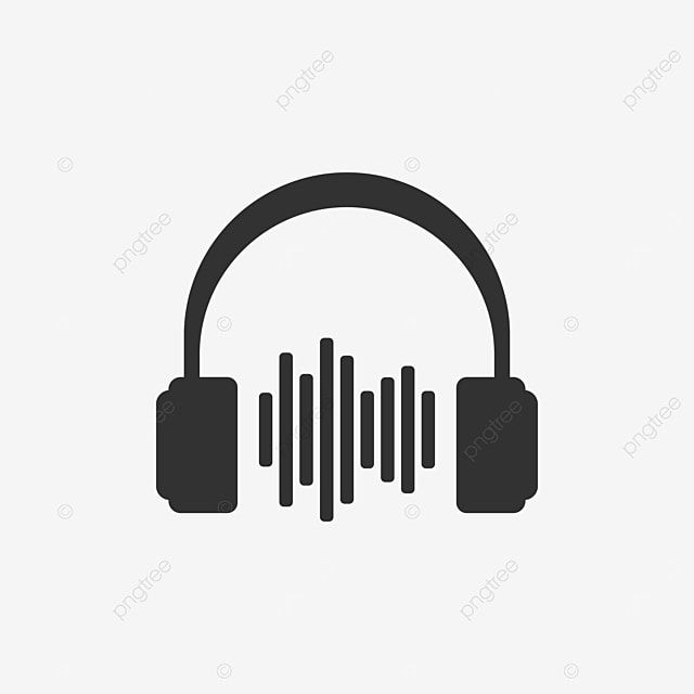 headphones with sound waves on white background, music, icon png and psd