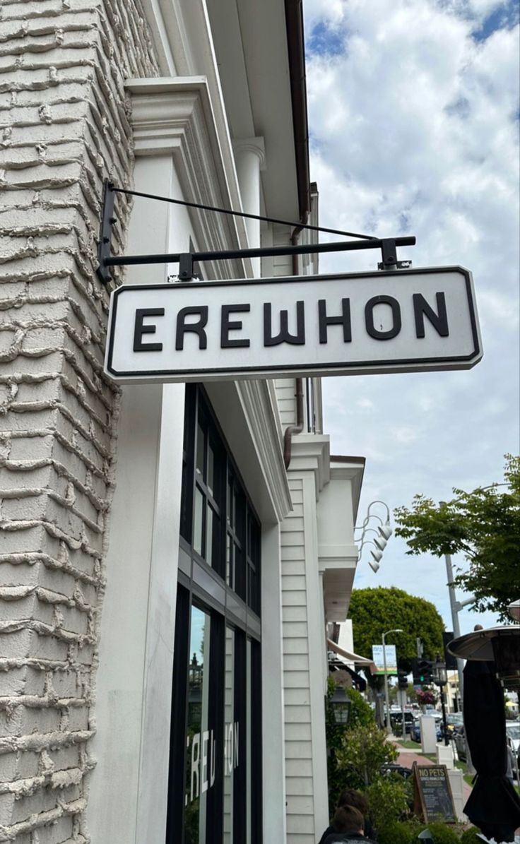 a street sign hanging from the side of a building