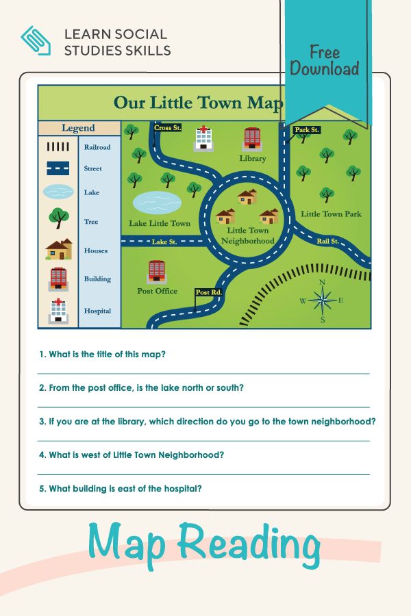 a map reading activity for kids to learn how to use it