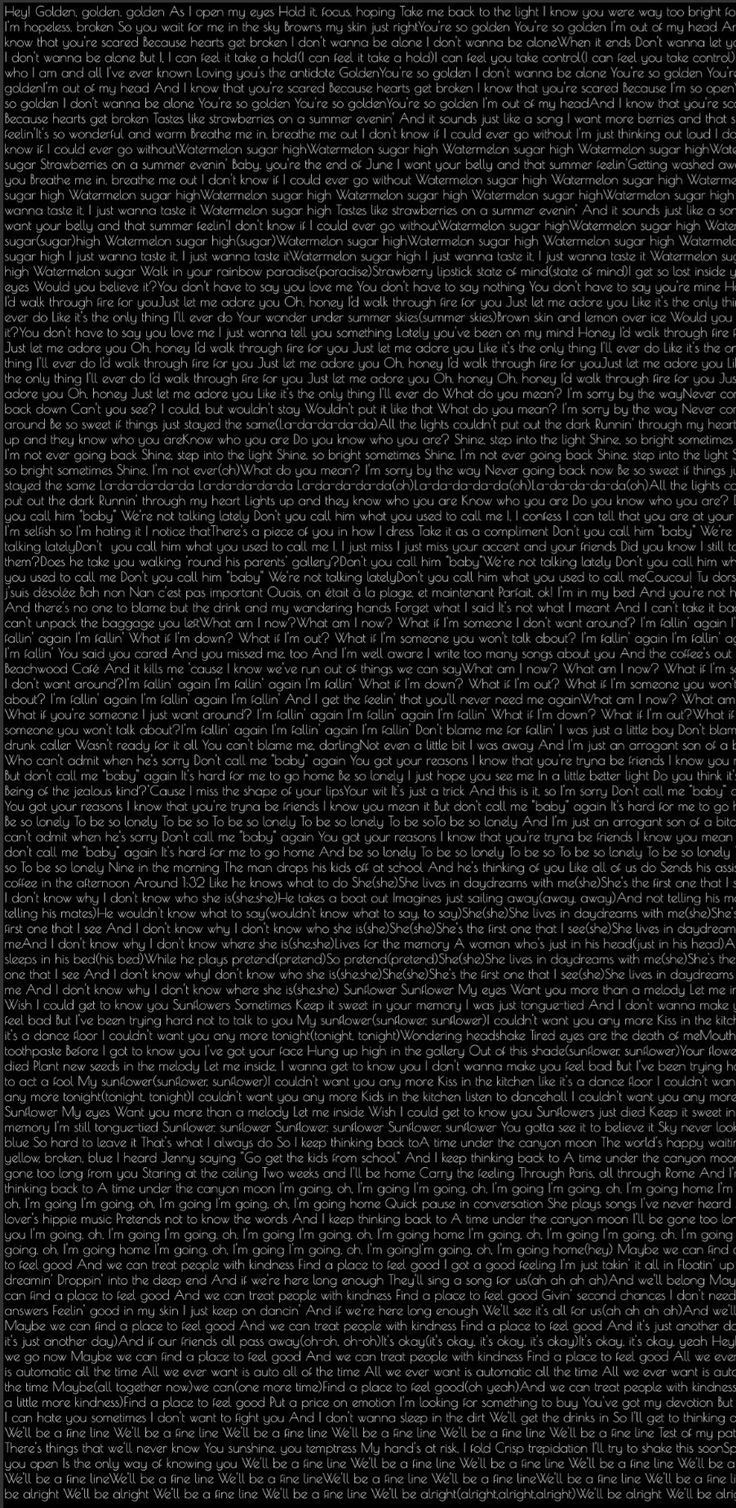 black and white text is arranged in the shape of a rectangle on a dark background